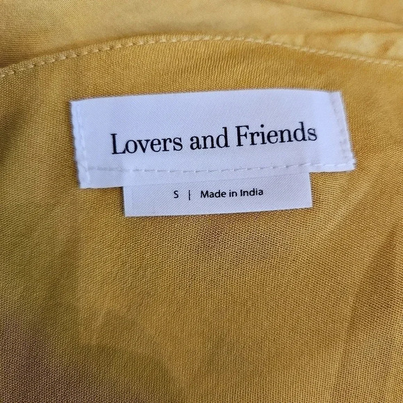 Lovers and Friends Revolve Ana One Shoulder Cocktail Dress Yellow Mustard Small. - Picture 12 of 15